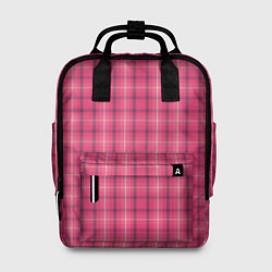 Рюкзак женский Розовая клетка классическая, цвет: 3D-принт