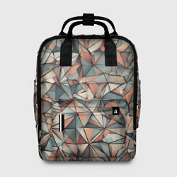 Рюкзак женский Маленькие треугольники сепия, цвет: 3D-принт