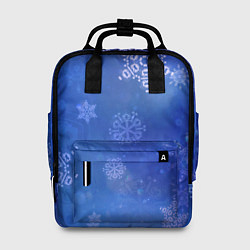 Женский рюкзак Декоративные снежинки на фиолетовом