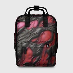 Рюкзак женский Красная текучая субстанция, цвет: 3D-принт