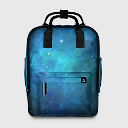 Рюкзак женский Голубой космос, цвет: 3D-принт