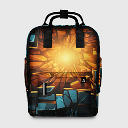 Женский рюкзак Геометрическая огненная яма иллюзия