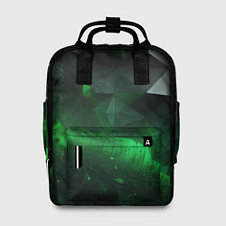 Женский рюкзак Асимметрия зеленого узора