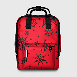 Рюкзак женский Праздничный снег, цвет: 3D-принт