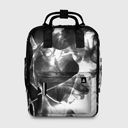 Рюкзак женский Черный дым и паттерны, цвет: 3D-принт