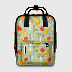 Рюкзак женский Лисы в лесу, цвет: 3D-принт