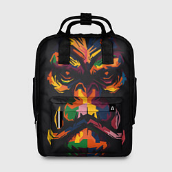 Рюкзак женский Морда гориллы поп-арт, цвет: 3D-принт