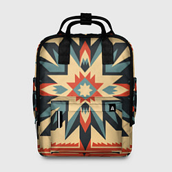 Рюкзак женский Орнамент в стиле американских индейцев, цвет: 3D-принт