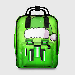 Рюкзак женский Майнкрафт новогодний крипер, цвет: 3D-принт