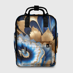 Рюкзак женский Королевский синий с золотом, цвет: 3D-принт