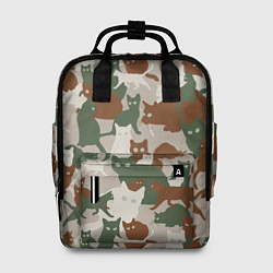 Рюкзак женский Кошки - камуфляж, цвет: 3D-принт