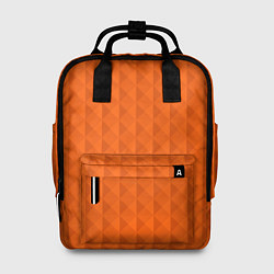 Рюкзак женский Объёмные пирамиды сочный апельсиновый, цвет: 3D-принт