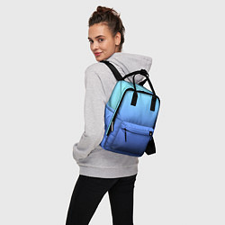 Рюкзак женский Голубой и черно-синий градиент, цвет: 3D-принт — фото 2