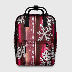 Рюкзак женский Розы и снежинки, цвет: 3D-принт
