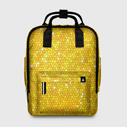 Рюкзак женский Веселая мозаика желтая, цвет: 3D-принт