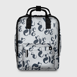 Рюкзак женский Ева буквы паттерн, цвет: 3D-принт