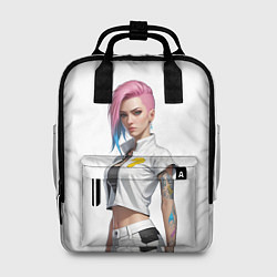 Рюкзак женский Девушка в белом Cyberpunk 2077, цвет: 3D-принт