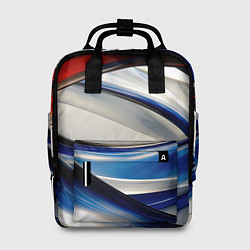 Рюкзак женский Изогнутая абстракция, цвет: 3D-принт