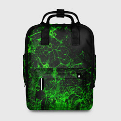 Рюкзак женский Неоновый зеленый дым, цвет: 3D-принт