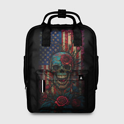 Рюкзак женский Skull - USA, цвет: 3D-принт