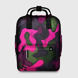 Женский рюкзак Яркий неоновый камуфляж фиолетовый и зеленый