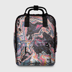 Рюкзак женский Мраморный узор разноцветный, цвет: 3D-принт