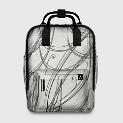 Рюкзак женский Монохромные завитки, цвет: 3D-принт
