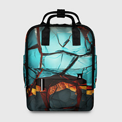 Рюкзак женский Абстрактные камни разломленные, цвет: 3D-принт