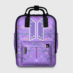 Рюкзак женский BTS - ARMY Цветочный принт, цвет: 3D-принт