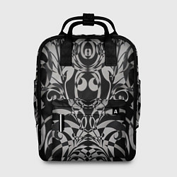 Рюкзак женский Серые паттерны, цвет: 3D-принт