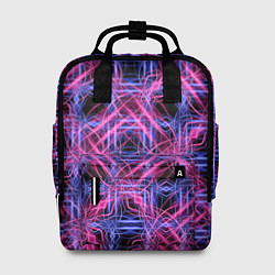 Женский рюкзак Розово-фиолетовые светящиеся переплетения