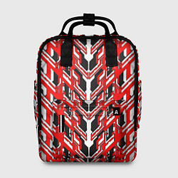 Рюкзак женский Красная техно броня, цвет: 3D-принт
