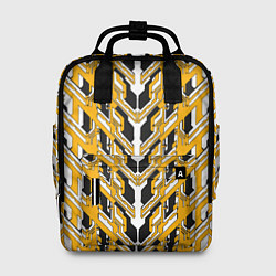 Рюкзак женский Жёлтая техно броня, цвет: 3D-принт