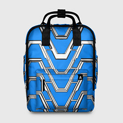 Рюкзак женский Техно броня синяя, цвет: 3D-принт