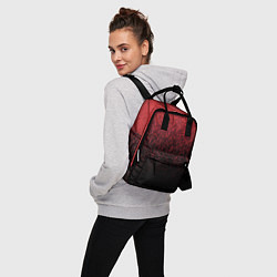 Рюкзак женский Градиент мозаика красно-чёрный, цвет: 3D-принт — фото 2