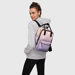 Рюкзак женский Паттерн мозаика светло-сиреневый, цвет: 3D-принт — фото 2