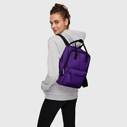 Рюкзак женский Яркий фиолетовый в полоску, цвет: 3D-принт — фото 2