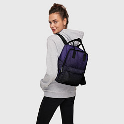 Рюкзак женский Градиент ночной фиолетово-чёрный, цвет: 3D-принт — фото 2