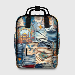 Рюкзак женский Джинсы в Турции - пэчворк, цвет: 3D-принт