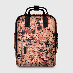 Рюкзак женский Абстракция персиковый пятнистый, цвет: 3D-принт