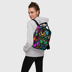 Рюкзак женский Разноцветные круги, цвет: 3D-принт — фото 2