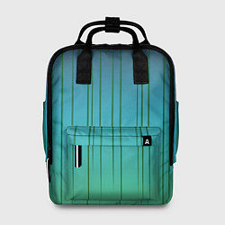 Рюкзак женский Хаотичные зеленые линии, цвет: 3D-принт