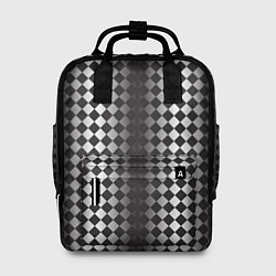 Рюкзак женский Паттерн черных и белых квадратов, цвет: 3D-принт
