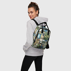 Рюкзак женский Джинсы с камуфляжем пэчворк, цвет: 3D-принт — фото 2