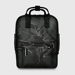 Рюкзак женский Черное разбитое стекло, цвет: 3D-принт