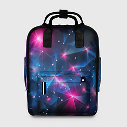 Рюкзак женский Яркие неоновые вспышки в космосе, цвет: 3D-принт