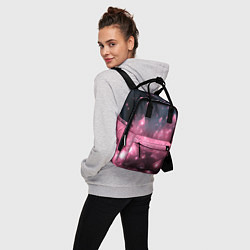 Рюкзак женский Розовый абстрактный космос, цвет: 3D-принт — фото 2
