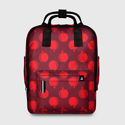 Рюкзак женский Паттерн с красными яблоками, цвет: 3D-принт