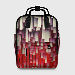 Рюкзак женский Блоки-сталактиты с красной подсветкой, цвет: 3D-принт