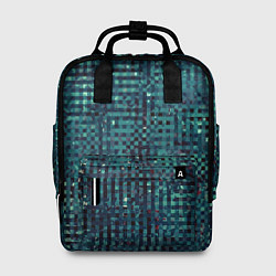 Рюкзак женский Сине-бирюзовый абстрактный, цвет: 3D-принт